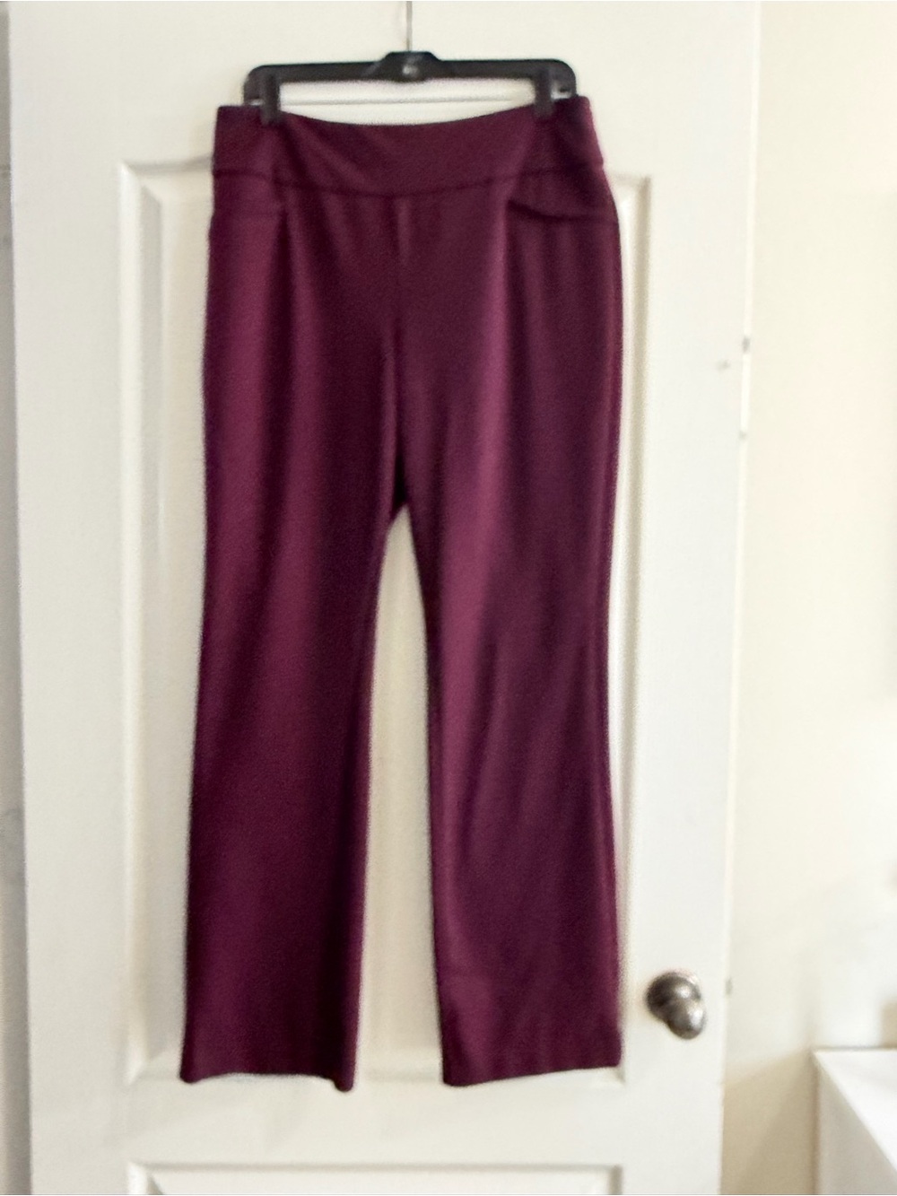 New York & Company Straight-Leg Ponte Pants in Plum